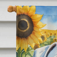 Boxer in Sunflowers House Flag