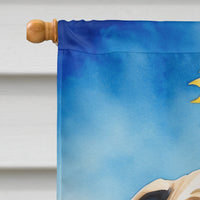 Great Dane in Sunflowers House Flag