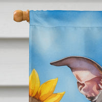 Italian Greyhound in Sunflowers House Flag