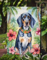 Bluetick Coonhound Luau Garden Flag