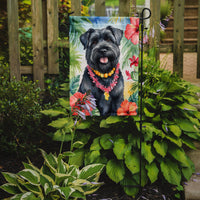 Bouvier des Flandres Luau Garden Flag