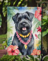 Bouvier des Flandres Luau Garden Flag