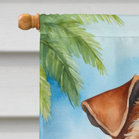 Fox Terrier Luau House Flag