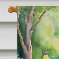 Cavalier Spaniel Spring Path House Flag