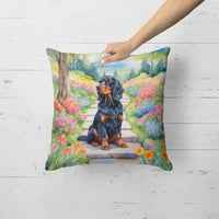 Gordon Setter Spring Path Throw Pillow