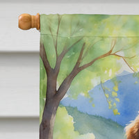 Tibetan Mastiff Spring Path House Flag