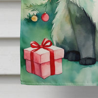 Himalayan Cat By the Christmas Tree House Flag