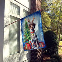 German Shorthaired Pointer Christmas Reindeer House Flag