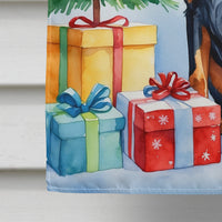 Gordon Setter Christmas Reindeer House Flag