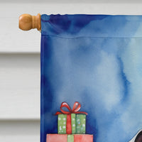 Harlequin Great Dane Christmas Reindeer House Flag