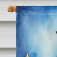 Greyhound Christmas Reindeer House Flag