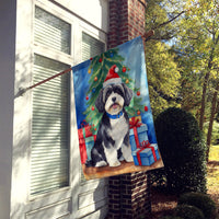 Havanese Christmas Reindeer House Flag
