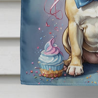 French Bulldog Happy Birthday House Flag