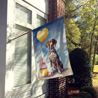 German Shorthaired Pointer Happy Birthday House Flag