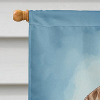 German Wirehaired Pointer Happy Birthday House Flag
