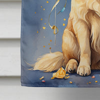 Golden Retriever Happy Birthday House Flag