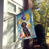 Gordon Setter Happy Birthday House Flag