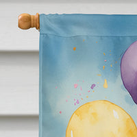 Gordon Setter Happy Birthday House Flag