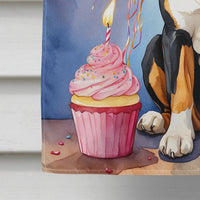 Greater Swiss Mountain Dog Happy Birthday House Flag