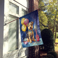 Lakeland Terrier Happy Birthday House Flag