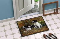Two Springer Spaniels in the grasses Indoor or Outdoor Mat 24x36 HMHE0002JMAT