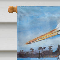 Blue Heron Gazing Flag Canvas House Size JMK1148CHF