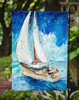 Sailboats in Blue Flag Garden Size JMK1153GF
