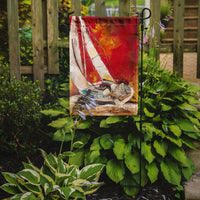 Red Sailboat Flag Garden Size JMK1154GF