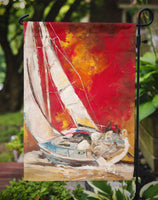 Red Sailboat Flag Garden Size JMK1154GF