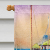 Purple Sailboats Flag Canvas House Size JMK1165CHF