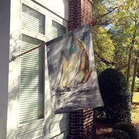 Boat Full Sailboats Flag Canvas House Size JMK1166CHF