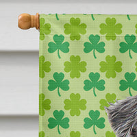 St. Patrick's Day Shamrock Schnauzer Flag Canvas House Size KJ1199CHF