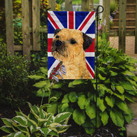 Border Terrier with English Union Jack British Flag Flag Garden Size