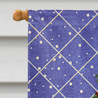 Christmas Tree Blue Flag Canvas House Size SB3117CHF