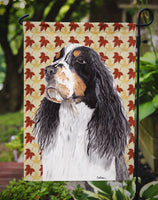 Springer Spaniel Fall Leaves Portrait Flag Garden Size