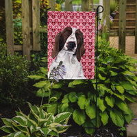 Welsh Springer Spaniel Hearts Love Valentine's Day Flag Garden