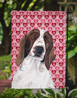 Welsh Springer Spaniel Hearts Love Valentine's Day Flag Garden