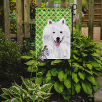 American Eskimo St. Patrick's Day Shamrock Portrait Flag Garden Size
