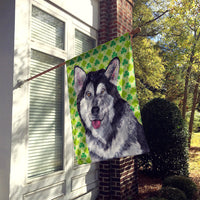 Alaskan Malamute St. Patrick's Day Shamrock Flag Canvas House Size SC9493CHF