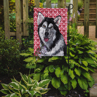 Alaskan Malamute Hearts Love and Valentine's Day Flag Garden Size SC9494GF