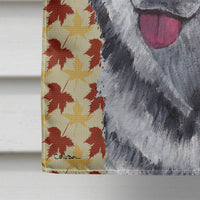 Alaskan Malamute Fall Leaves Flag Canvas House Size SC9495CHF