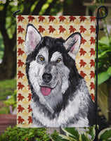 Alaskan Malamute Fall Leaves Flag Garden Size SC9495GF