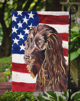 Boykin Spaniel USA American Flag Flag Garden Size