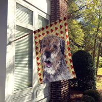 Border Terrier Fall Leaves Flag Canvas House Size