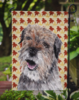 Border Terrier Fall Leaves Flag Garden Size