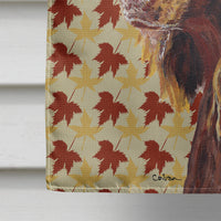 Boykin Spaniel Fall Leaves Flag Canvas House Size