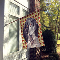 Blue Tick Coonhound Fall Leaves Flag Canvas House Size SC9673CHF