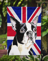 Boston Terrier with English Union Jack British Flag Flag Garden Size SC9816GF