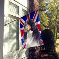 Welsh Springer Spaniel with English Union Jack British Flag Flag Canvas House Size SC9817CHF