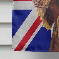 Boykin Spaniel with Engish Union Jack British Flag Flag Canvas House Size SC9862CHF